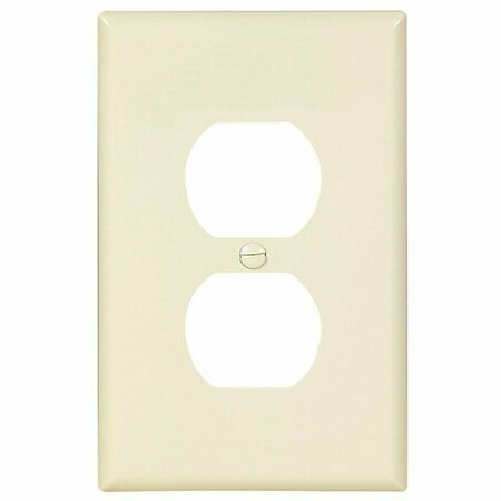 EATON Wiring Devices Single and Duplex Receptacle Wallplate, 4-7/8 in L, 3-1/8 in W, 1-Gang, Polycarbonate PJ8LA